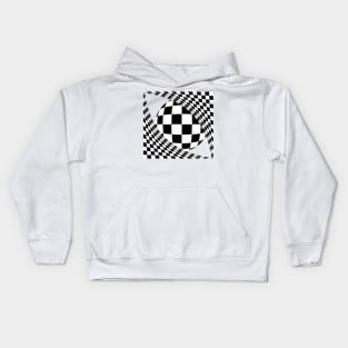 Twisted chessboard and ball Kids Hoodie